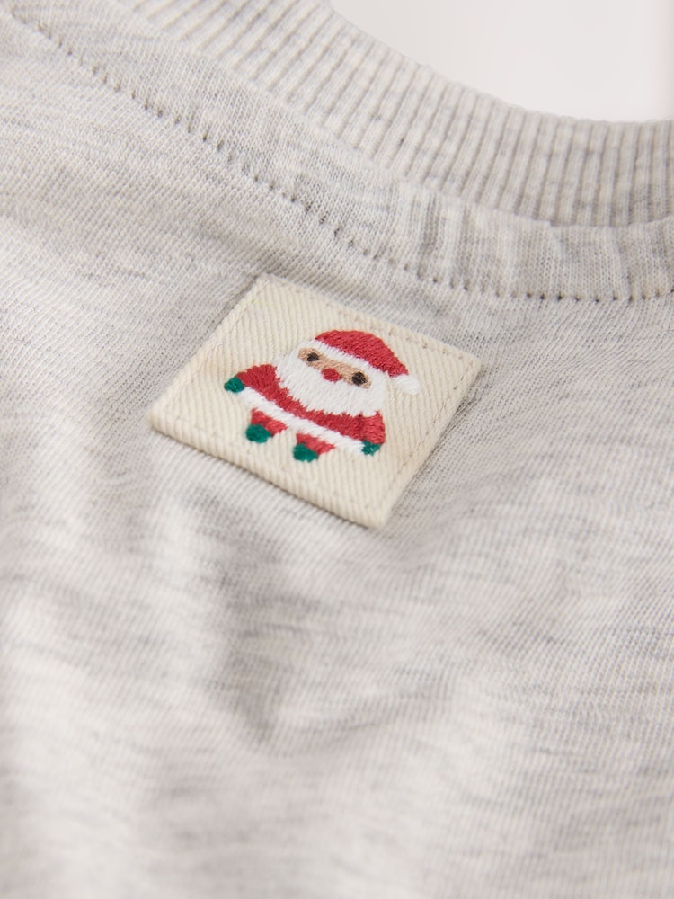 Cream Embroidered Long Sleeve Christmas