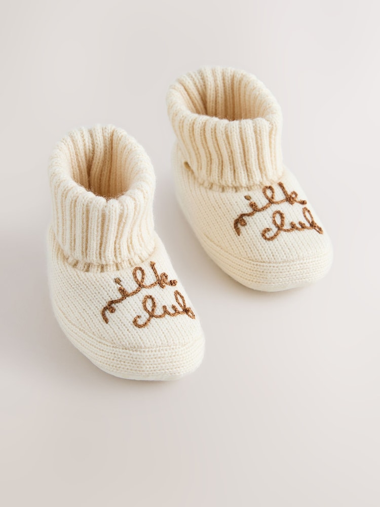 Neutral Milk Club Sock Top Boot Shoes (0-18mths)