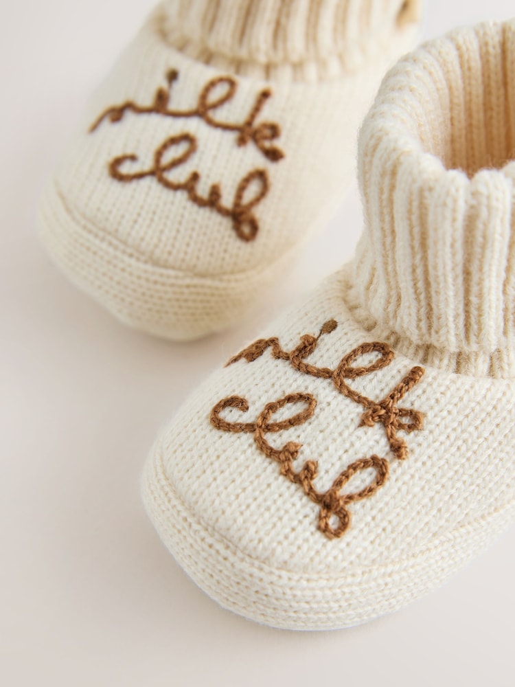 Neutral Milk Club Sock Top Boot Shoes (0-18mths)