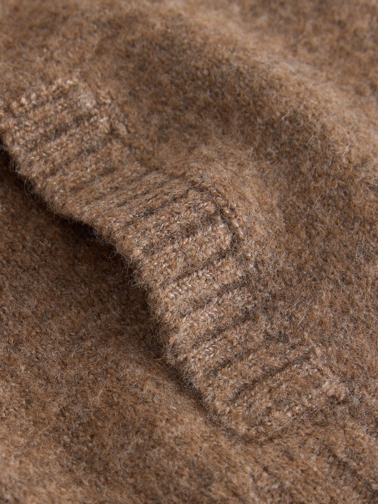 Brown Knitted Zip Cardigan & Trousers Set (3-16yrs)