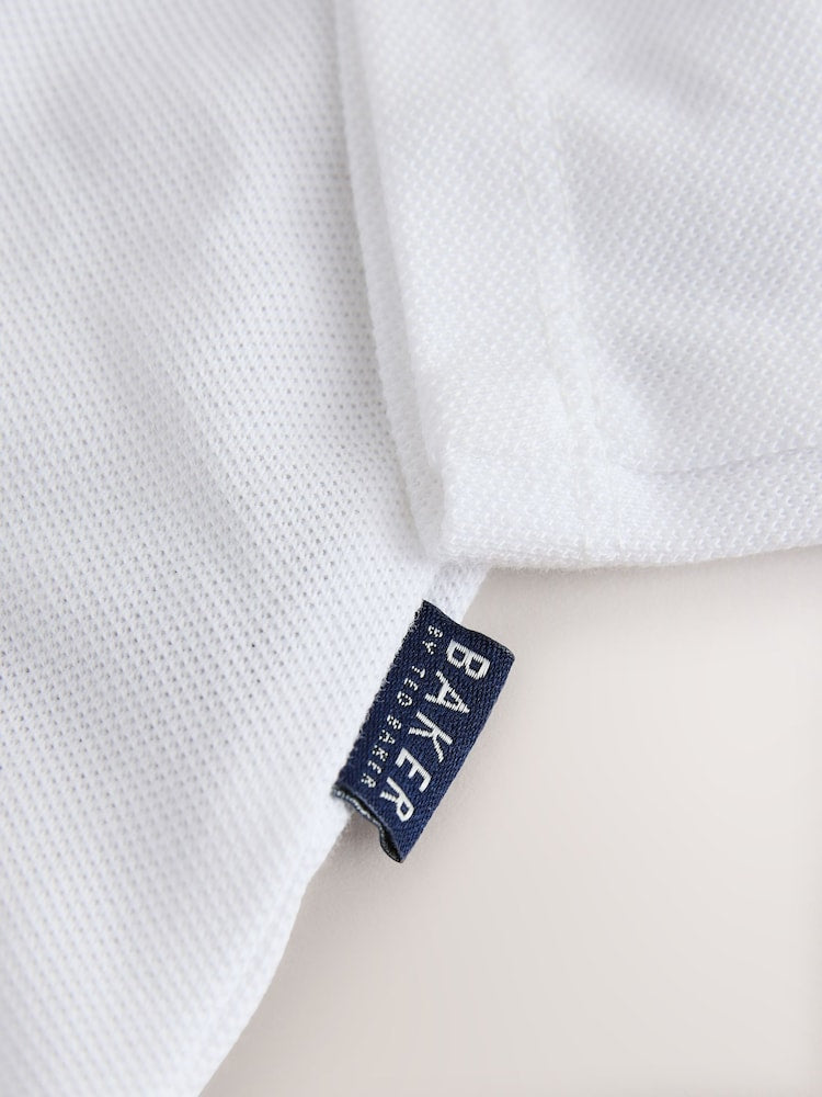 Baker by Ted Baker Navy Textured Dungaree and Polo Shirt Set