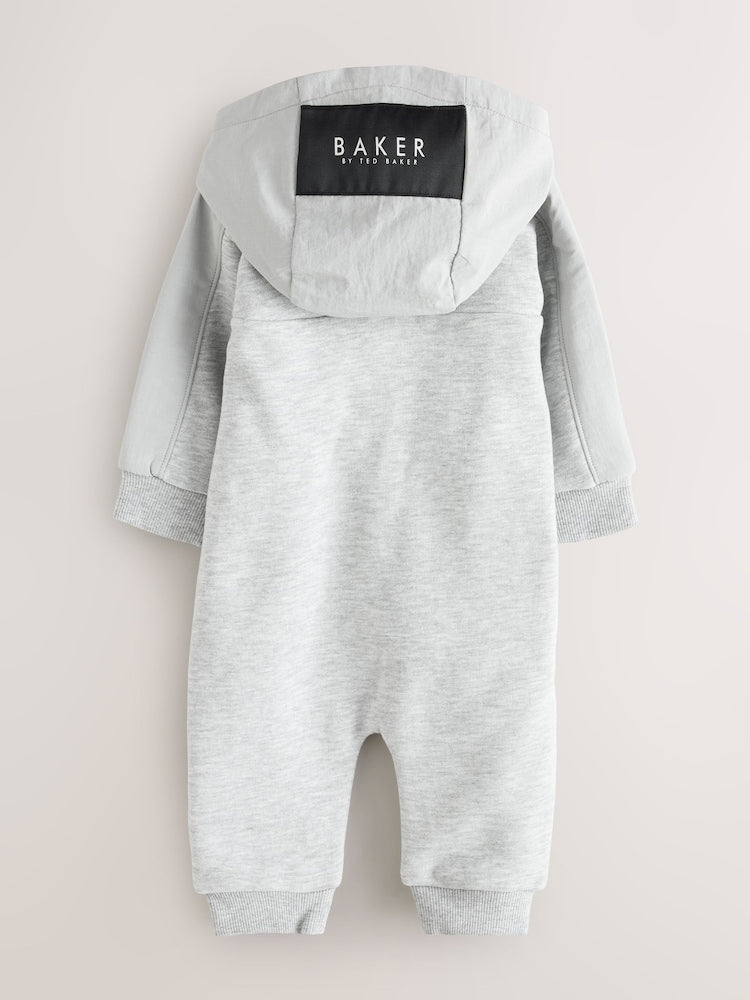 Baker by Ted Baker Grey Hooded Zip Romper