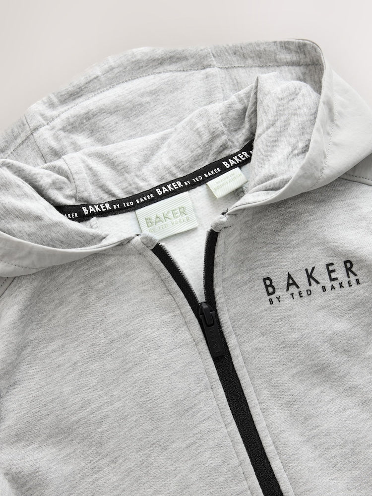 Baker by Ted Baker Grey Hooded Zip Romper