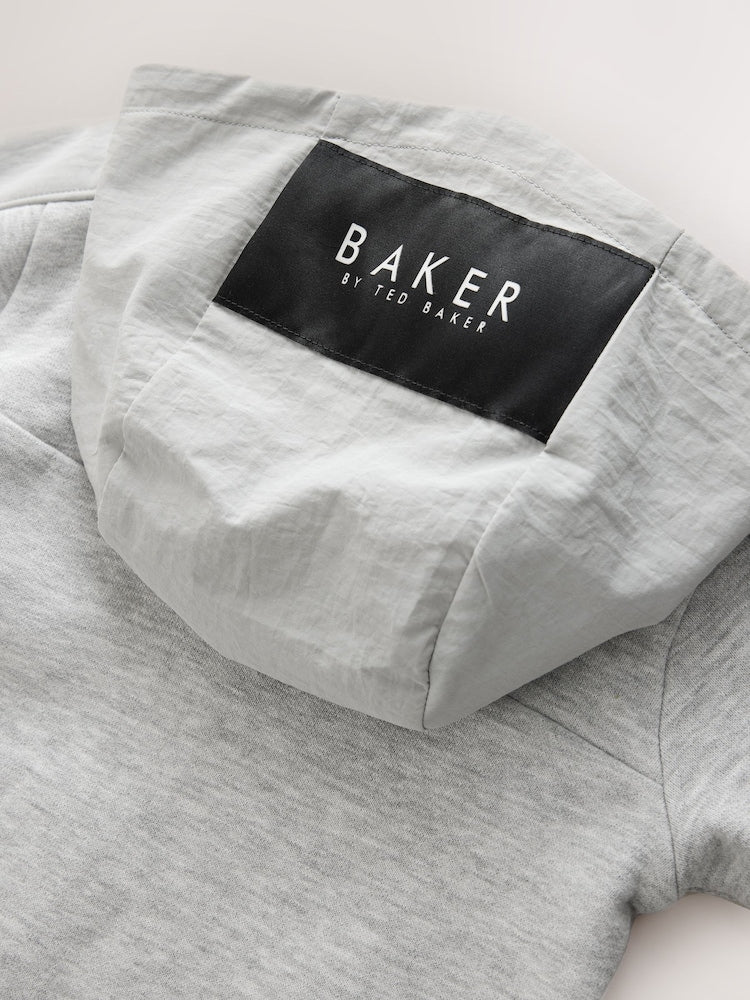 Baker by Ted Baker Grey Hooded Zip Romper