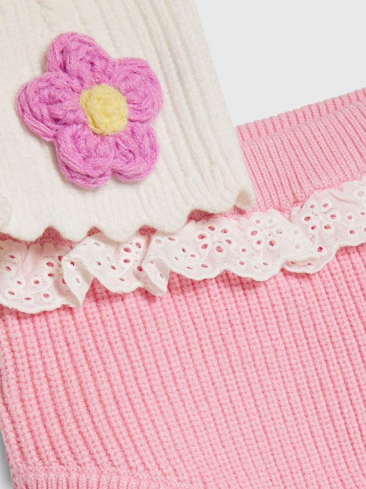 River Island Cream 3D Flower Bloomer Set