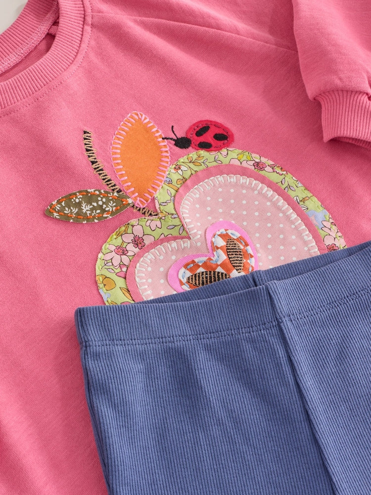 Pink Apple Long Sleeve Top and Leggings Set (3mths-7yrs)