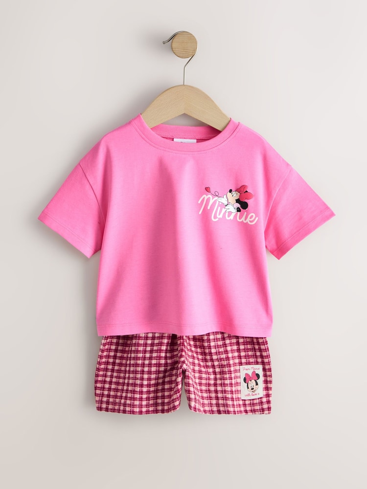 Pink Minnie Mouse T-Shirt and Shorts Set (3mths-7yrs)