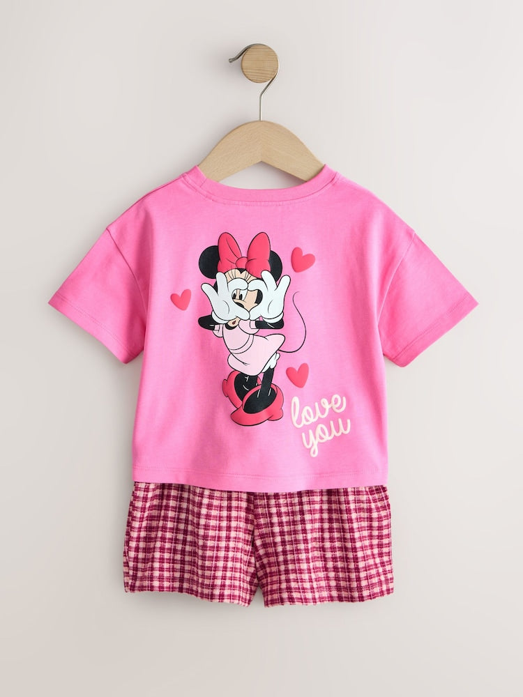 Pink Minnie Mouse T-Shirt and Shorts Set (3mths-7yrs)