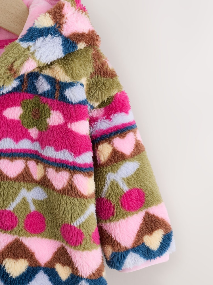 Multi Fairisle Fleece Baby Zip Jacket (0mths-2yrs)