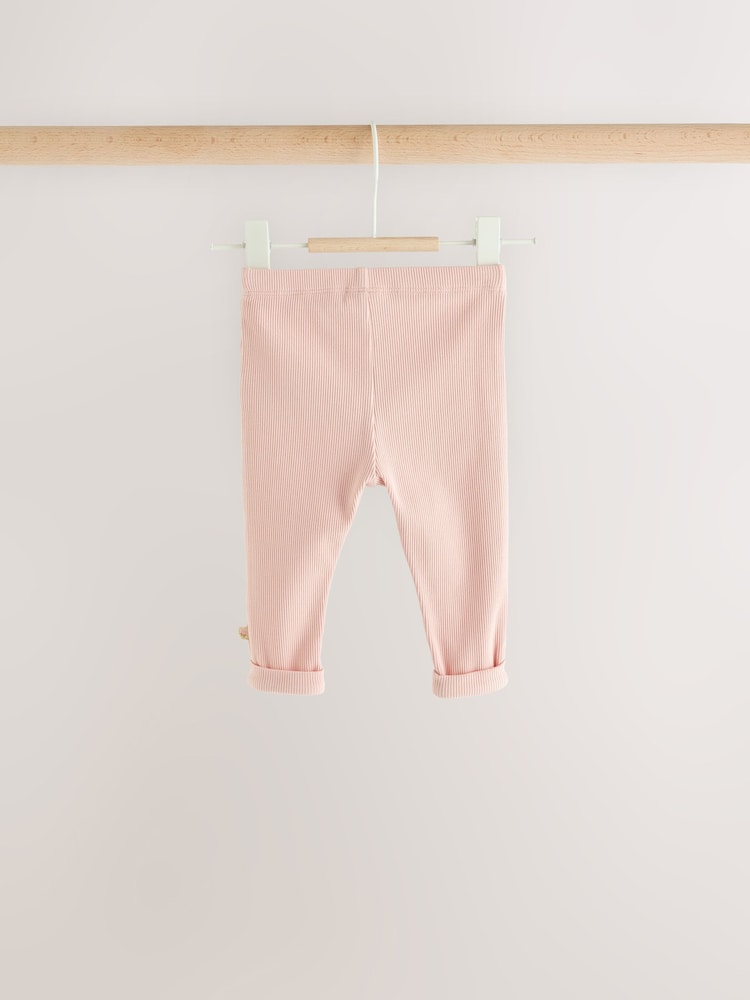 Pink Fairsle Printed Baby Fleece Sweater and Leggings Set 2 Piece (0mths-2yrs)