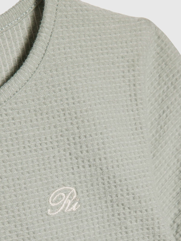 River Island Green Texture Baby T-Shirt & Kickflare Set