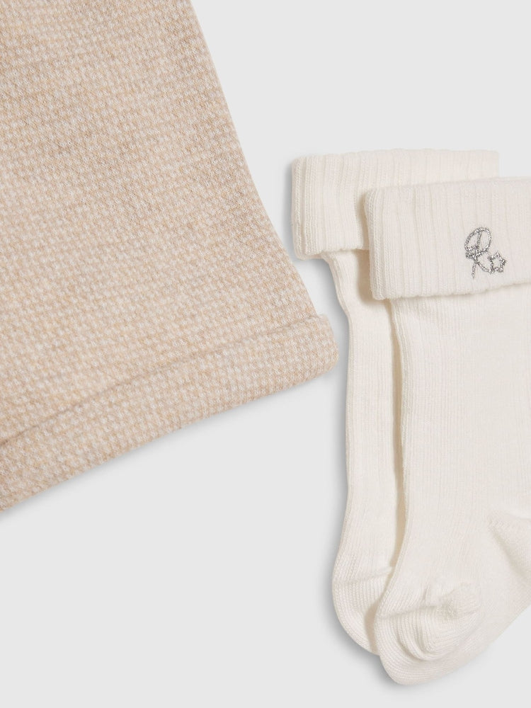 River Island Brown Smart Bloomer Shorts & Socks Sets