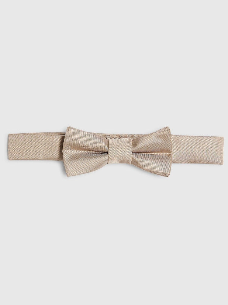 River Island Brown 4 Piece Tailored Waistcoat Shirt Bow Tie & Suit Trouser Set