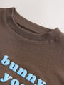 Brown Bunny Short Sleeve Easter Graphic T-Shirt (3mths-7yrs) - Size 3-6 Months (62-68cm)