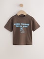 Brown Bunny Short Sleeve Easter Graphic T-Shirt (3mths-7yrs) - Size 3-6 Months (62-68cm)