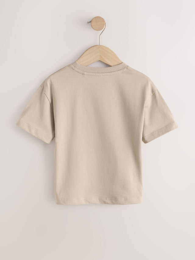 Tan Brown Marvel Short Sleeve Cotton T-Shirt (3mths-8yrs) - Size 12-18 Months (80-86cm)
