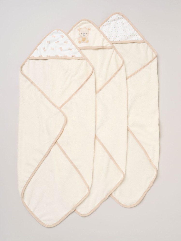 Rock-A-Bye Baby Boutique Brown Hooded Towels And Wash Cloth Set 3 Pack