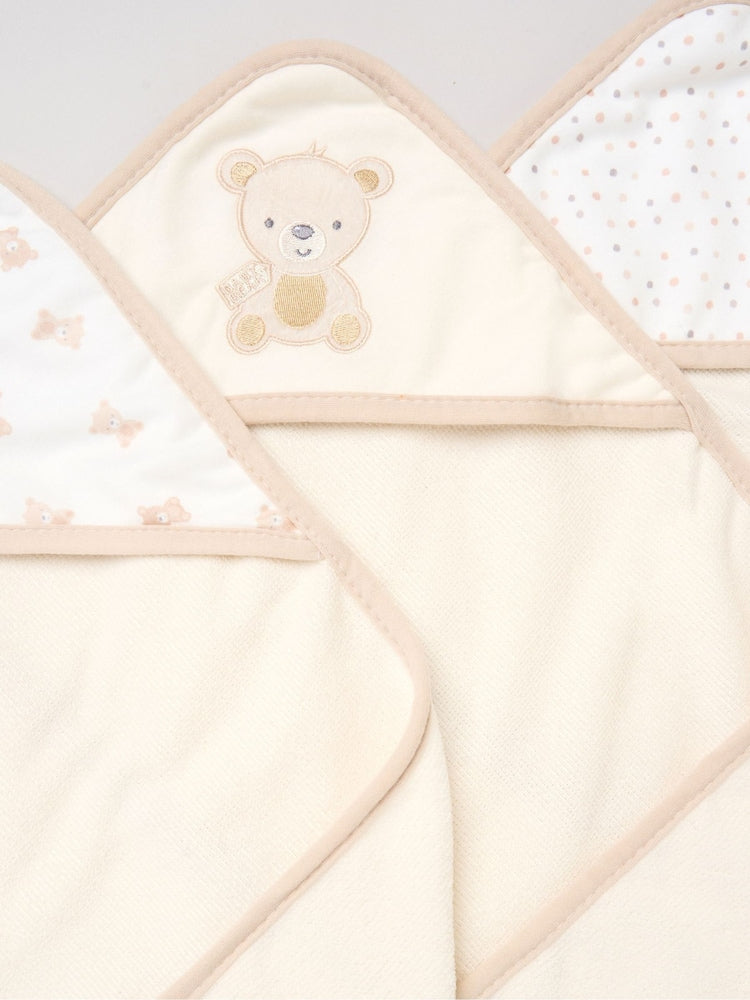 Rock-A-Bye Baby Boutique Brown Hooded Towels And Wash Cloth Set 3 Pack