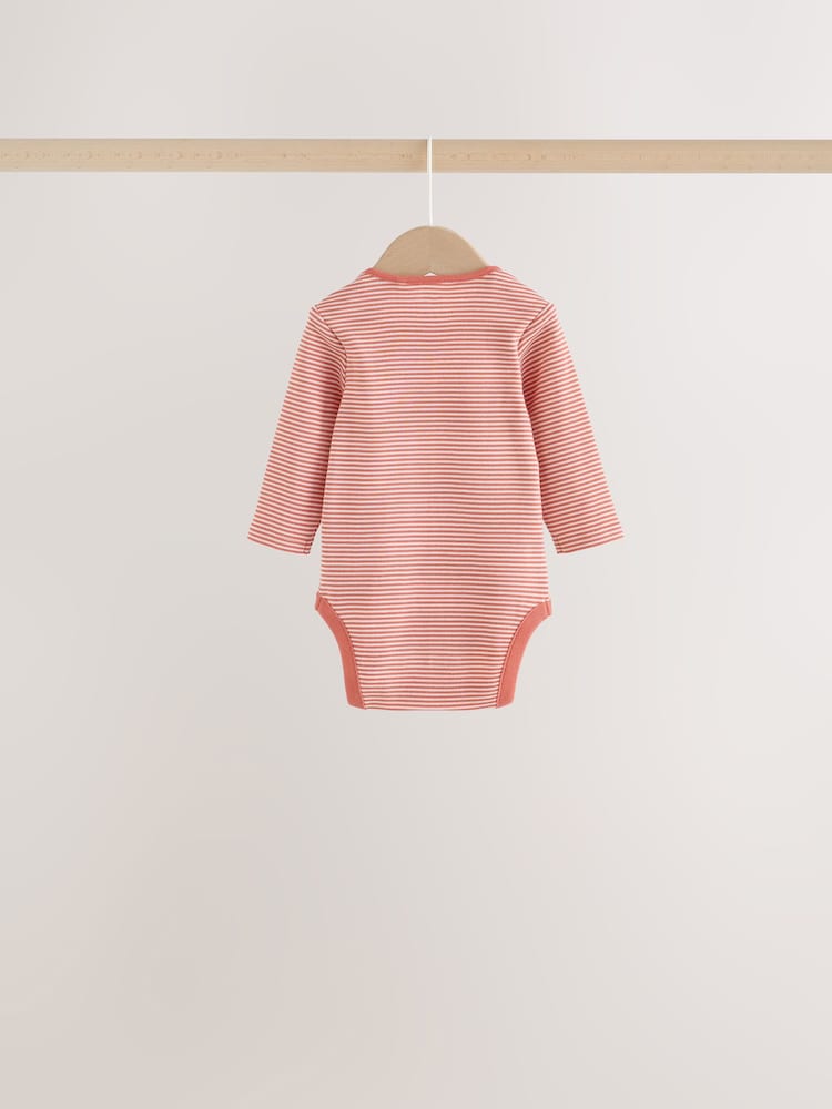 Neutral Hamish Long Sleeve Bodysuits 5 Pack
