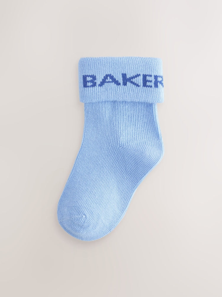 Baker by Ted Baker Blue Baker by Ted Baker Roll Top Socks 5 Pack