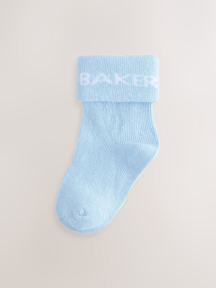 Baker by Ted Baker Blue Baker by Ted Baker Roll Top Socks 5 Pack