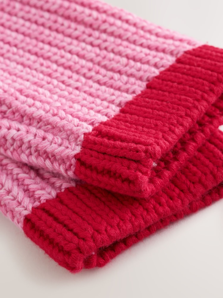 Pink and Red My First Christmas Baby Cardigan (0-18mths)