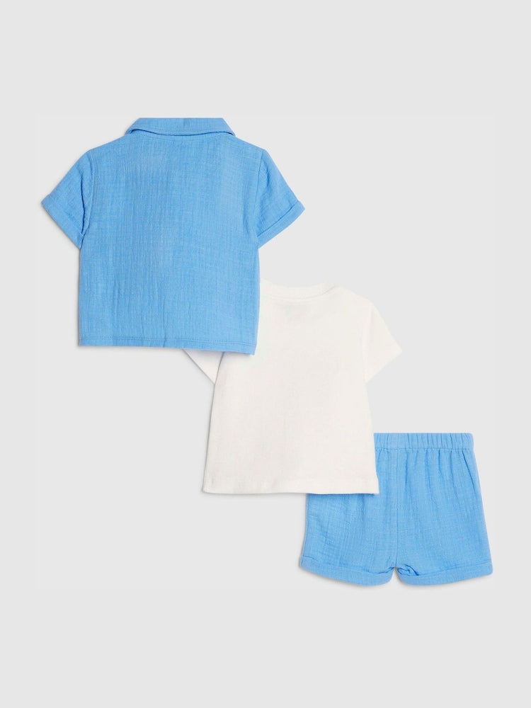River Island Blue Abbie Rosie Goose T-Shirt & Shorts Set