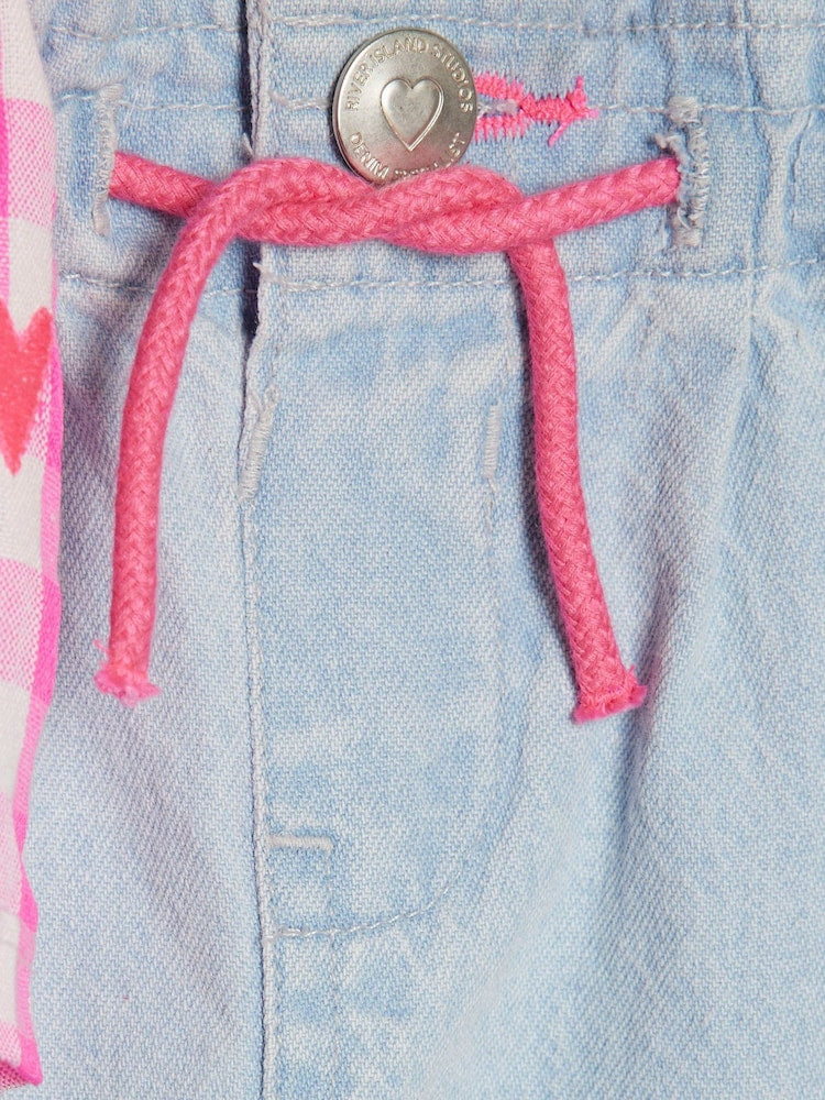 River Island Pink Abbie Rosie Cat Top & Pull On Joggers Set - Size 12-18 Months (80-86cm)