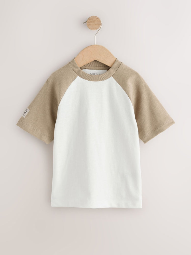 Grey Long Sleeve Raglan T-Shirts 3 Pack (3mths-7yrs)