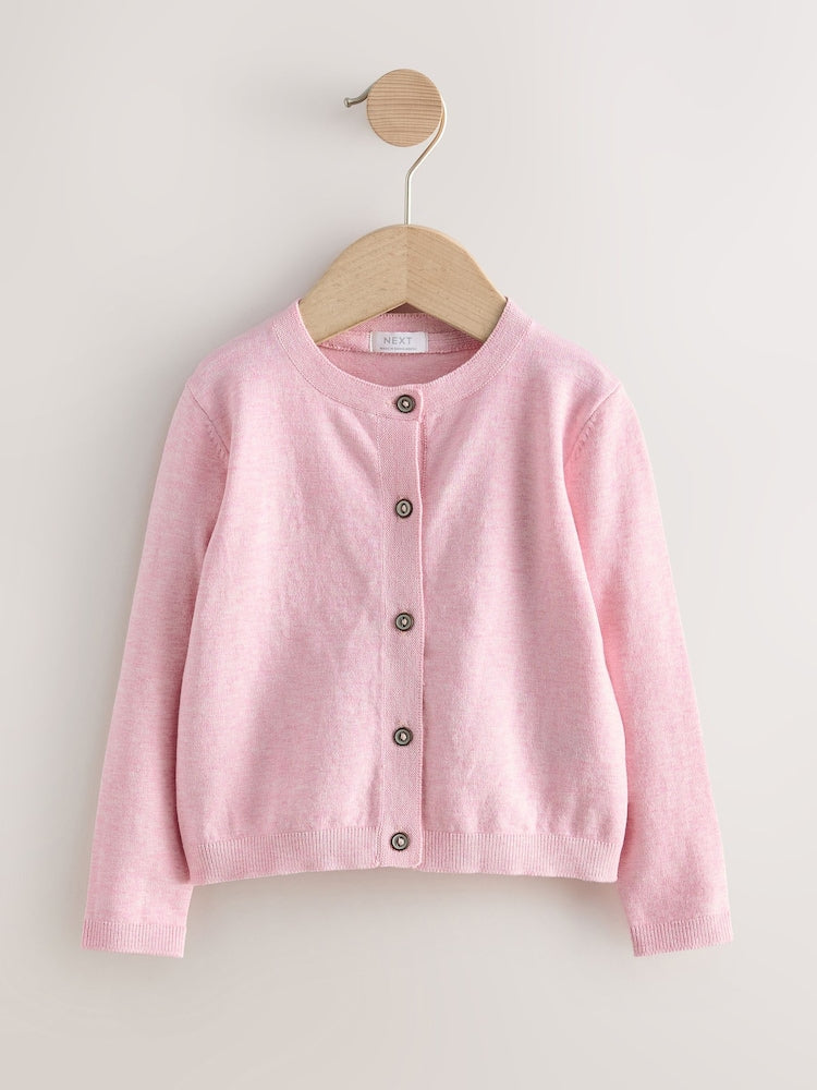 Pink/White Button Up Cardigans 2 Pack (3mths-7yrs)