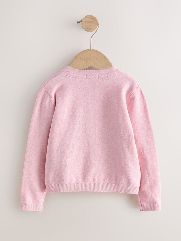 Pink/White Button Up Cardigans 2 Pack (3mths-7yrs)