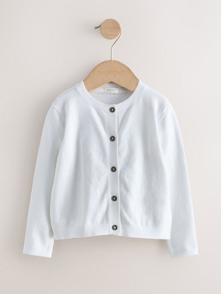 Pink/White Button Up Cardigans 2 Pack (3mths-7yrs)