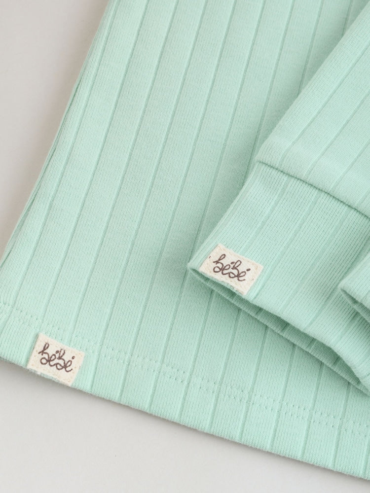 Sage Green Hello World Top and Leggings Baby Set (0-18mths)