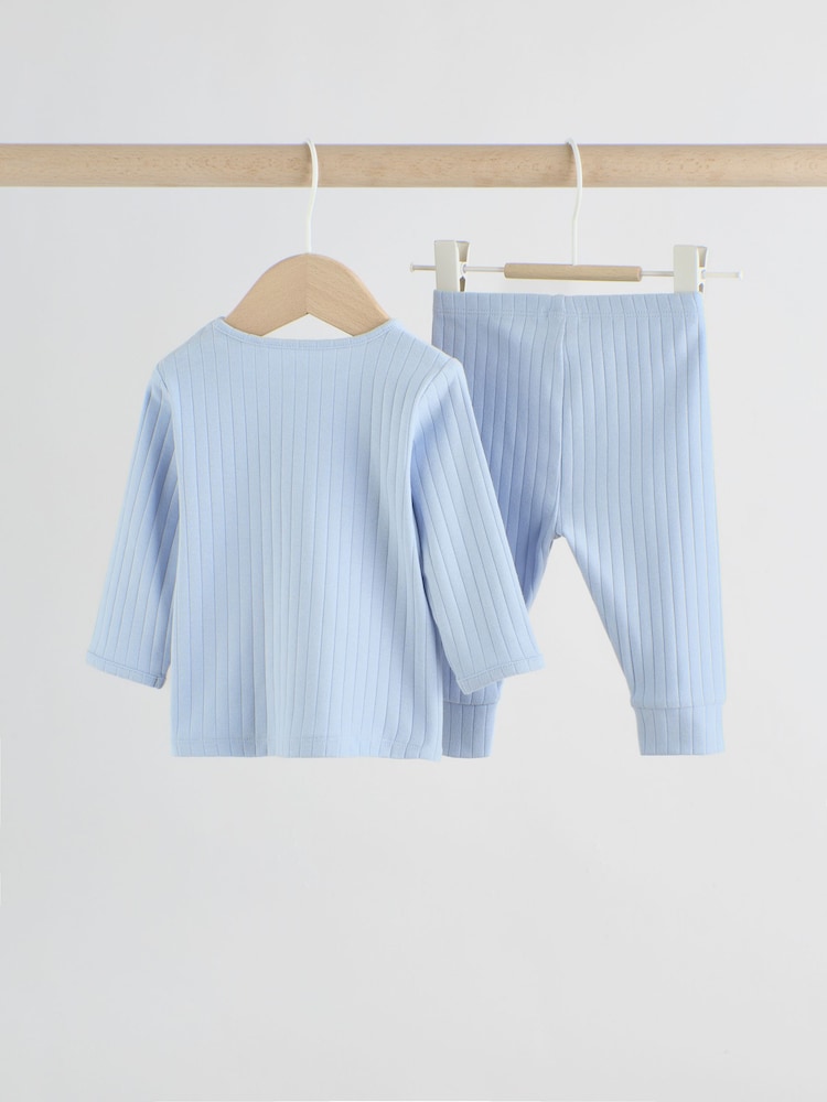 Blue Hello World Top and Leggings Baby Set (0-18mths)