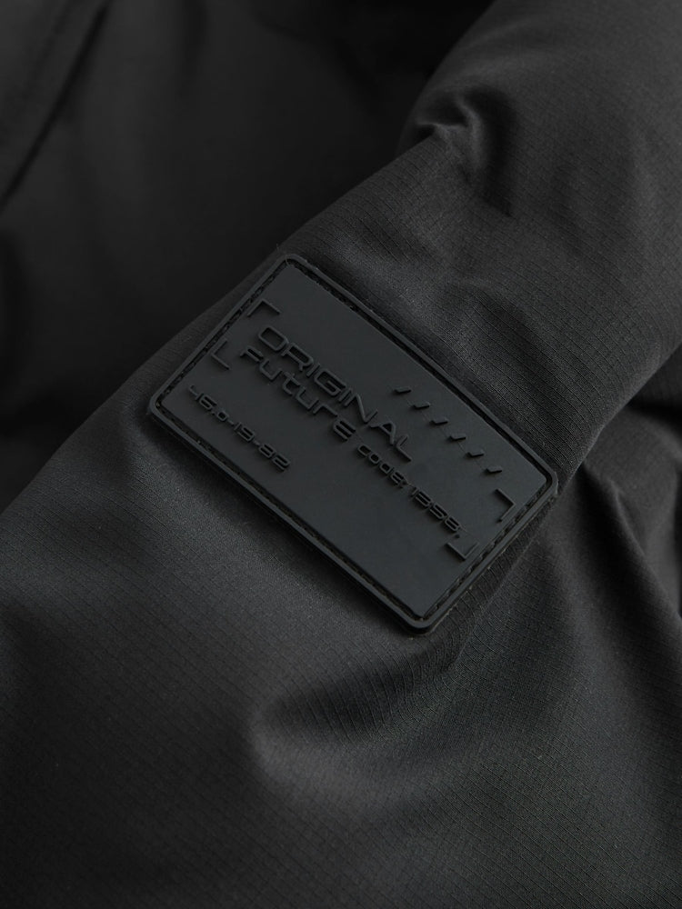 Black Waterproof Padded Long Line Coat (3-16yrs)