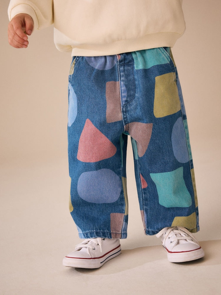 Mid Blue Shapes Wide Fit Jeans (3mths-7yrs)