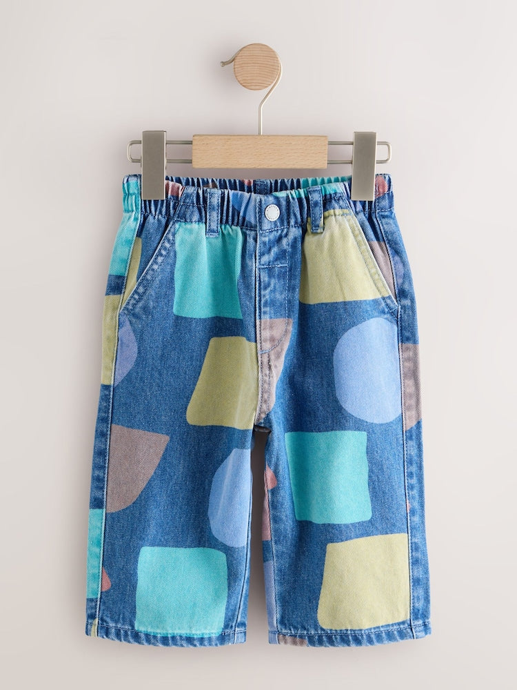 Mid Blue Shapes Wide Fit Jeans (3mths-7yrs)