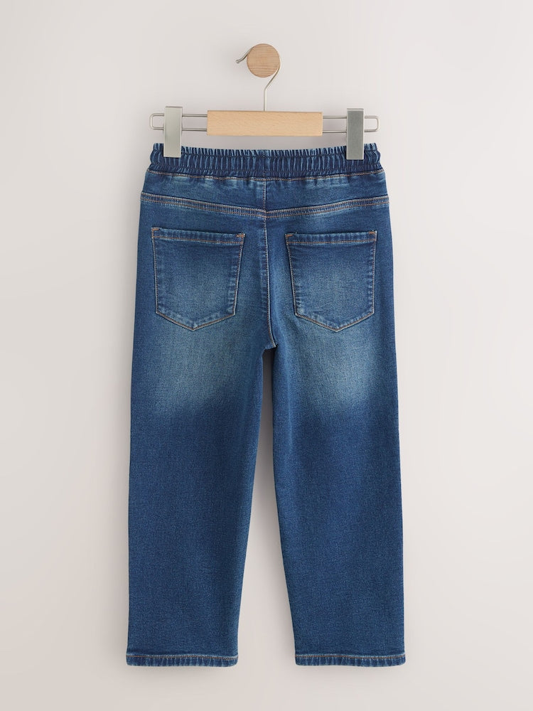 Black/Navy Loose Fit Loose Fit Stretch Elasticated Waist Jeans 2 Pack (3-16yrs)