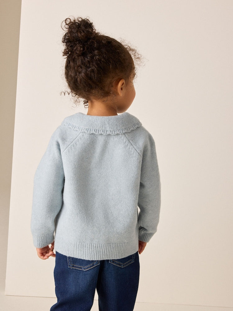 Blue Rabbit and Mouse Collar Cardigan (3mths-7yrs)