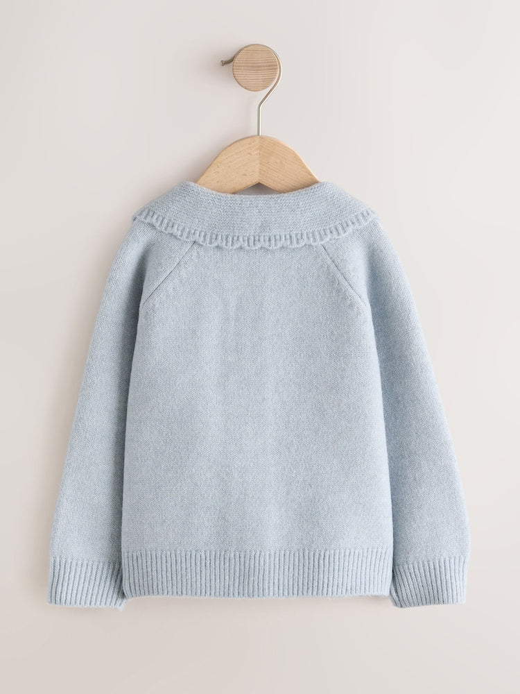 Blue Rabbit and Mouse Collar Cardigan (3mths-7yrs)