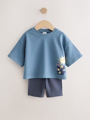 Blue Short Sleeve T-Shirt and Shorts Set (3mths-7yrs) - Size 3-6 Months (62-68cm)