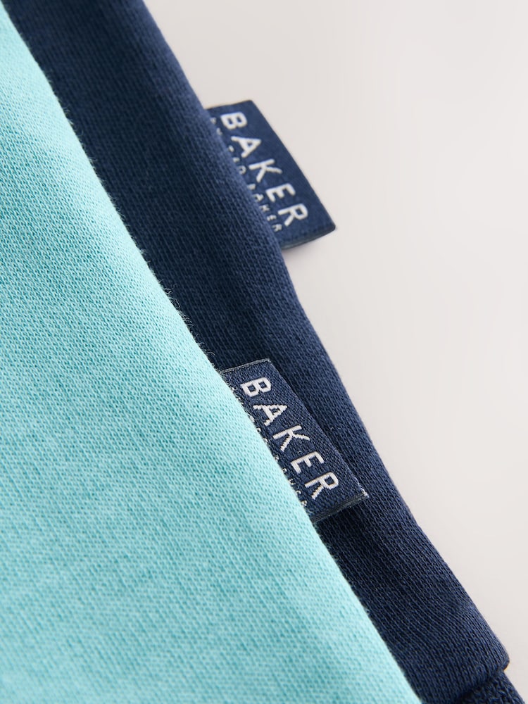 Baker by Ted Baker Blue Polo Rompersuits 2 Pack