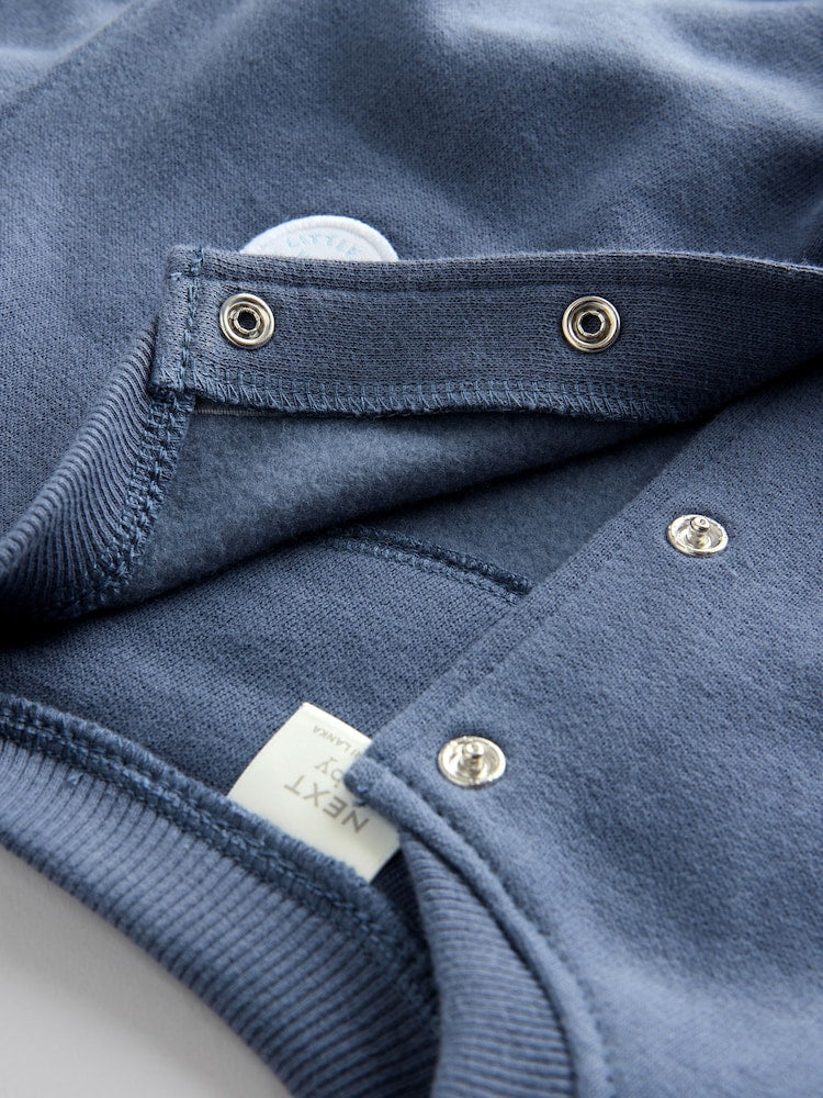 Blue Jersey Jacket, Bodysuit and Leggings Baby Set 3 Piece (0mths-2yrs)