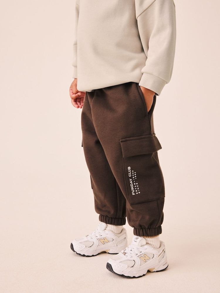 Ecru Crew Neck Sweat Top and Utility Joggers Set (3mths-7yrs)