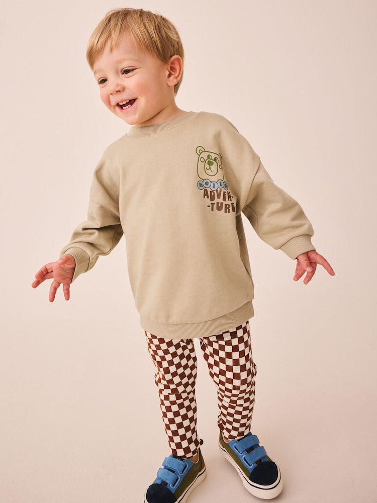 Neutral Sweatshirt and Leggings Set 2 Piece (3mths-7yrs)