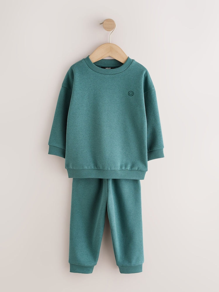 Green/Blue Sweat Top & Joggers Set 6 Piece (3mths-7yrs)