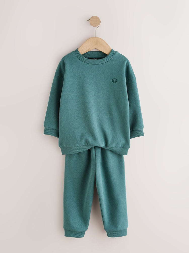 Green/Blue Sweat Top & Joggers Set 6 Piece (3mths-7yrs)