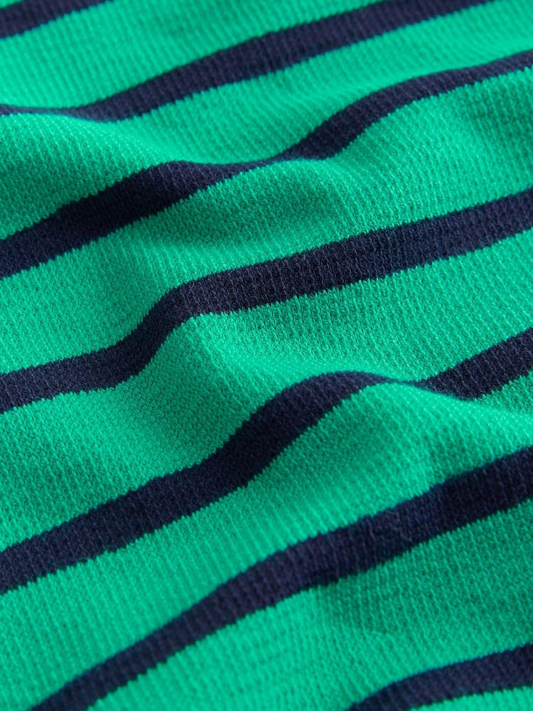 Green/Navy Hotchpotch Long Sleeve Stripe T-Shirt (3mths-7yrs)