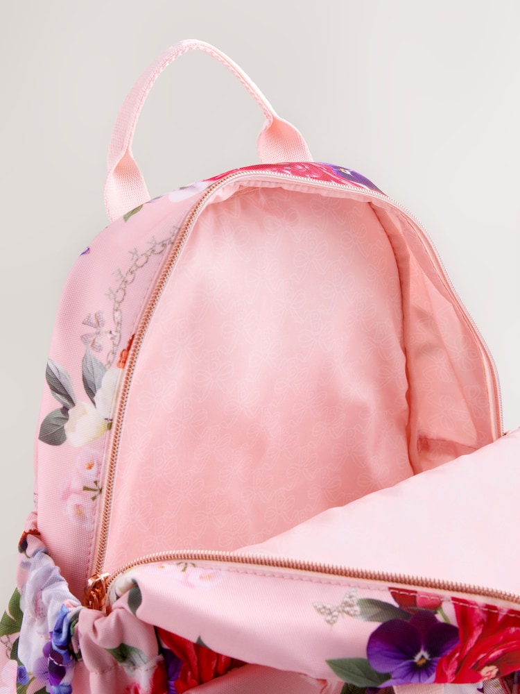 Baker by Ted Baker Pink Back to School Childrens Floral Bow Backpack