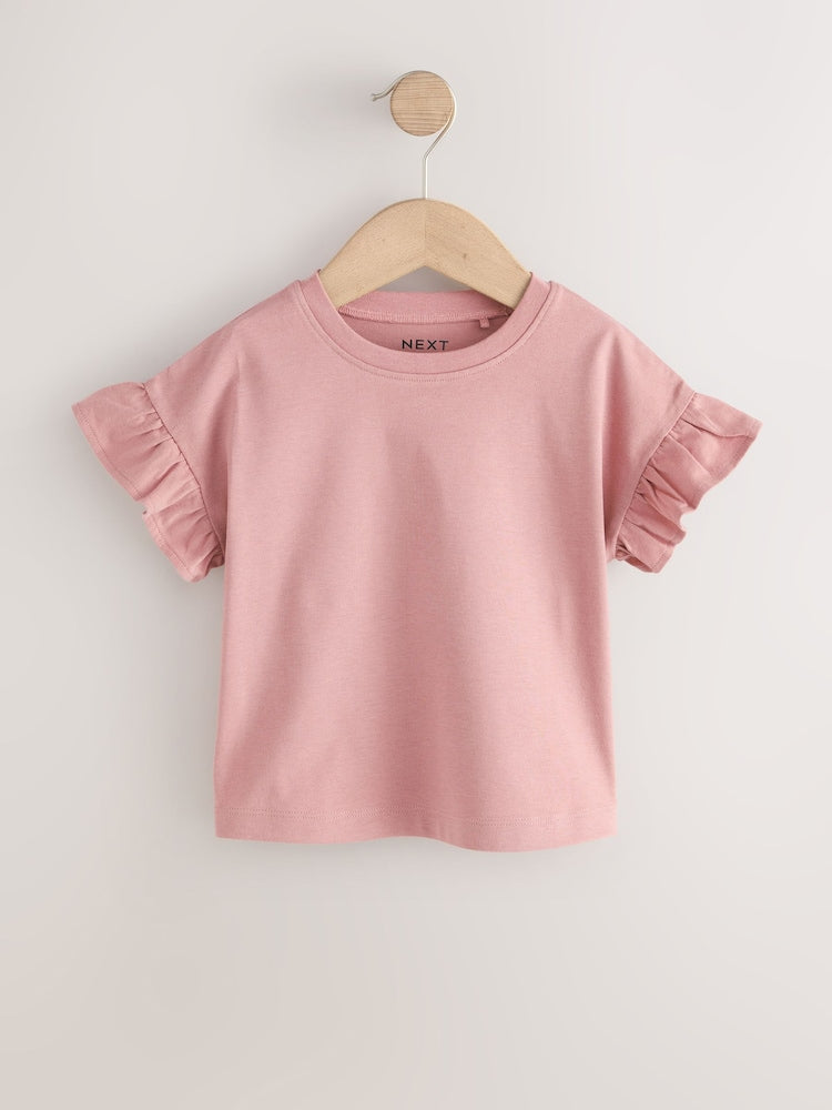 Neutral Pink Cat T-Shirts 4 Pack (3mths-7yrs)